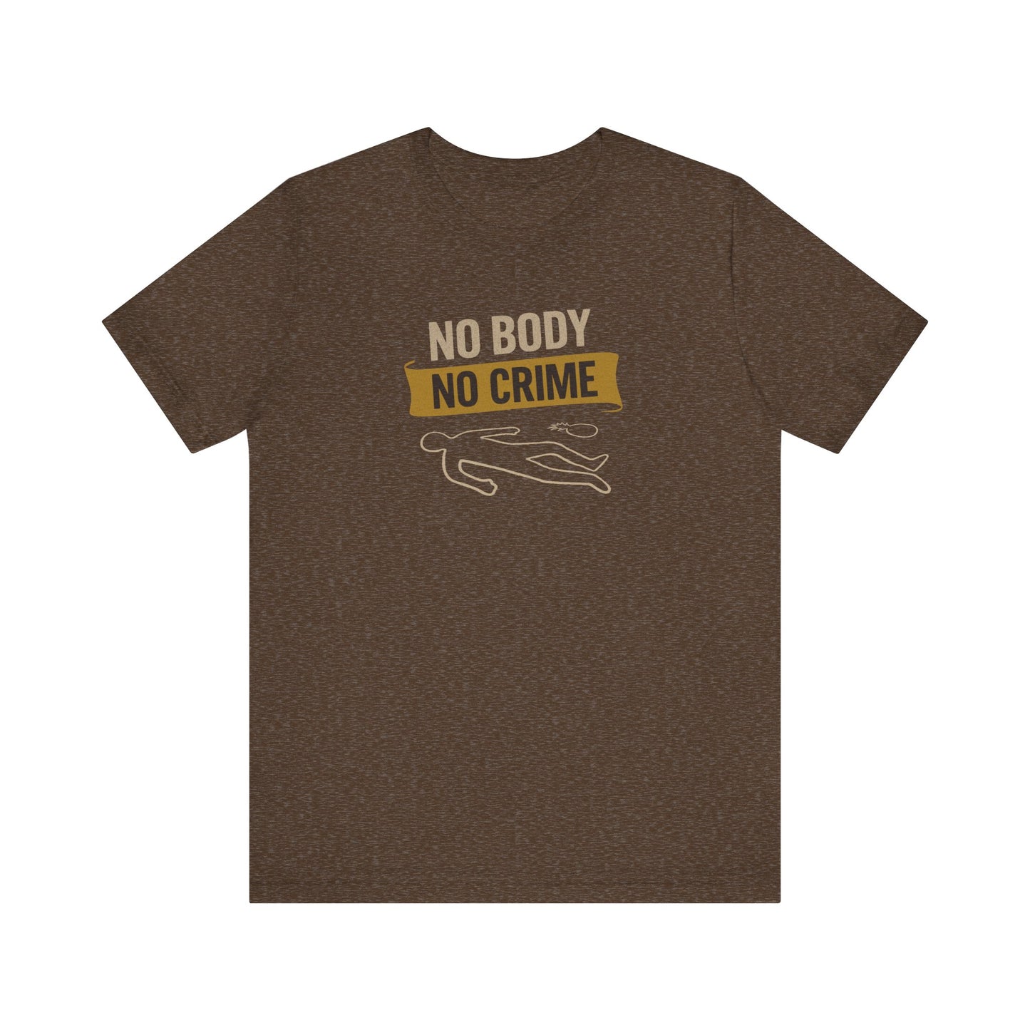 No Body, No Crime — Psych Crime Scene Retro Tee (Dark)
