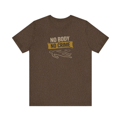 No Body, No Crime — Psych Crime Scene Retro Tee (Dark)