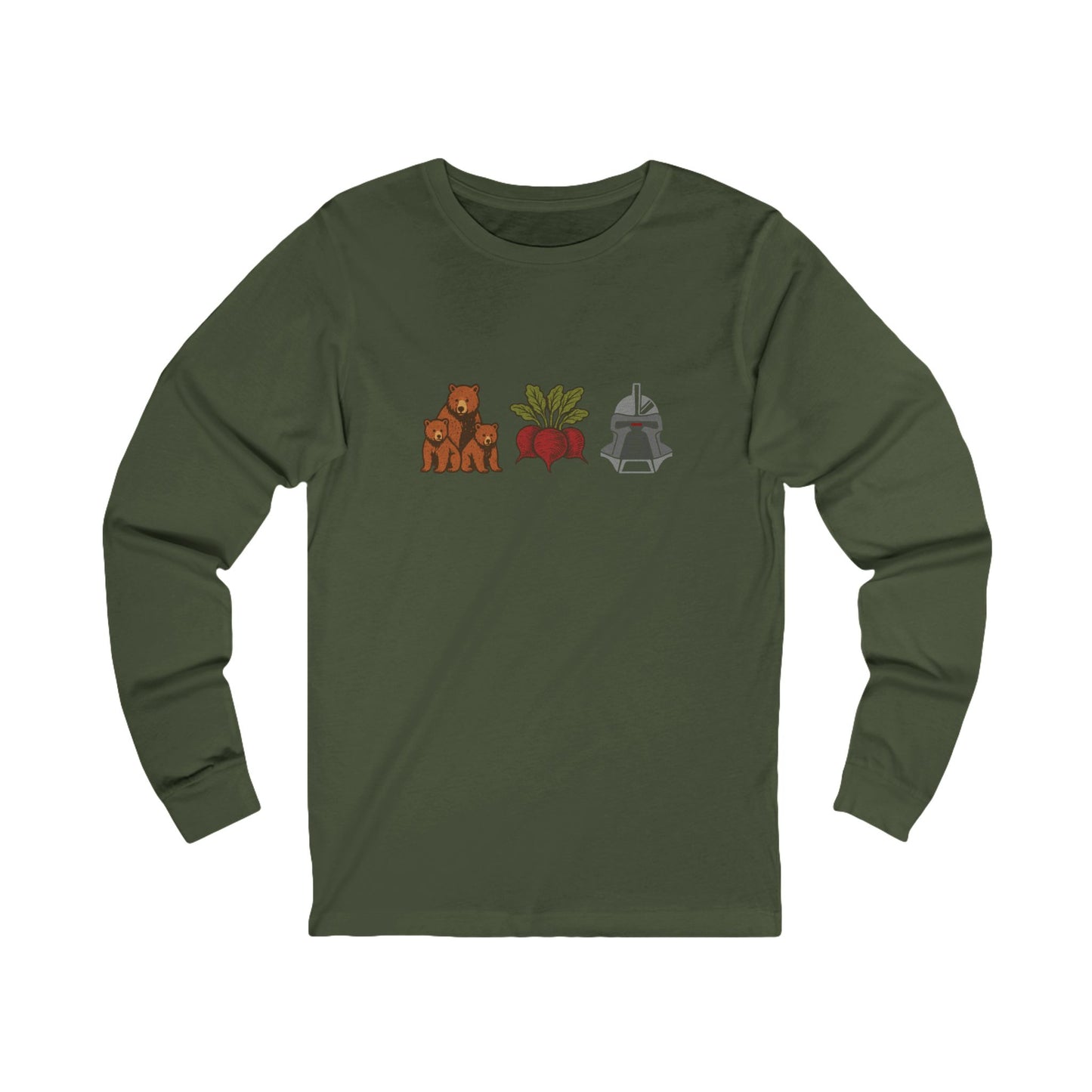 Bears, Beets, Battlestar (Icons) — Retro Long Sleeve (Dark)