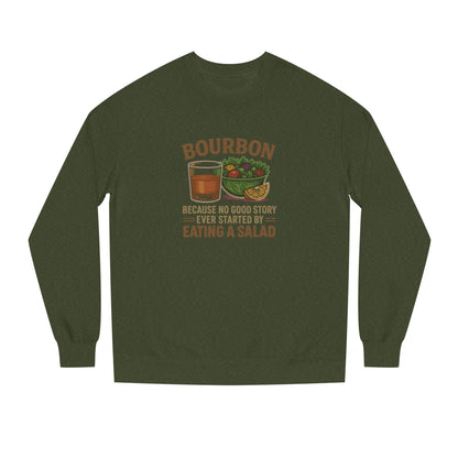 Bourbon > Eating a Salad — Retro Sweatshirt (Dark)