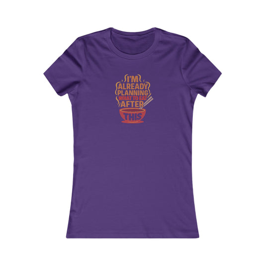 Planning What to Eat After This — Retro Foodie Women's Tee (Dark)