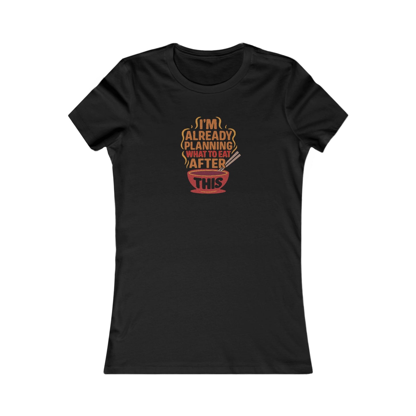 Planning What to Eat After This — Retro Foodie Women's Tee (Dark)