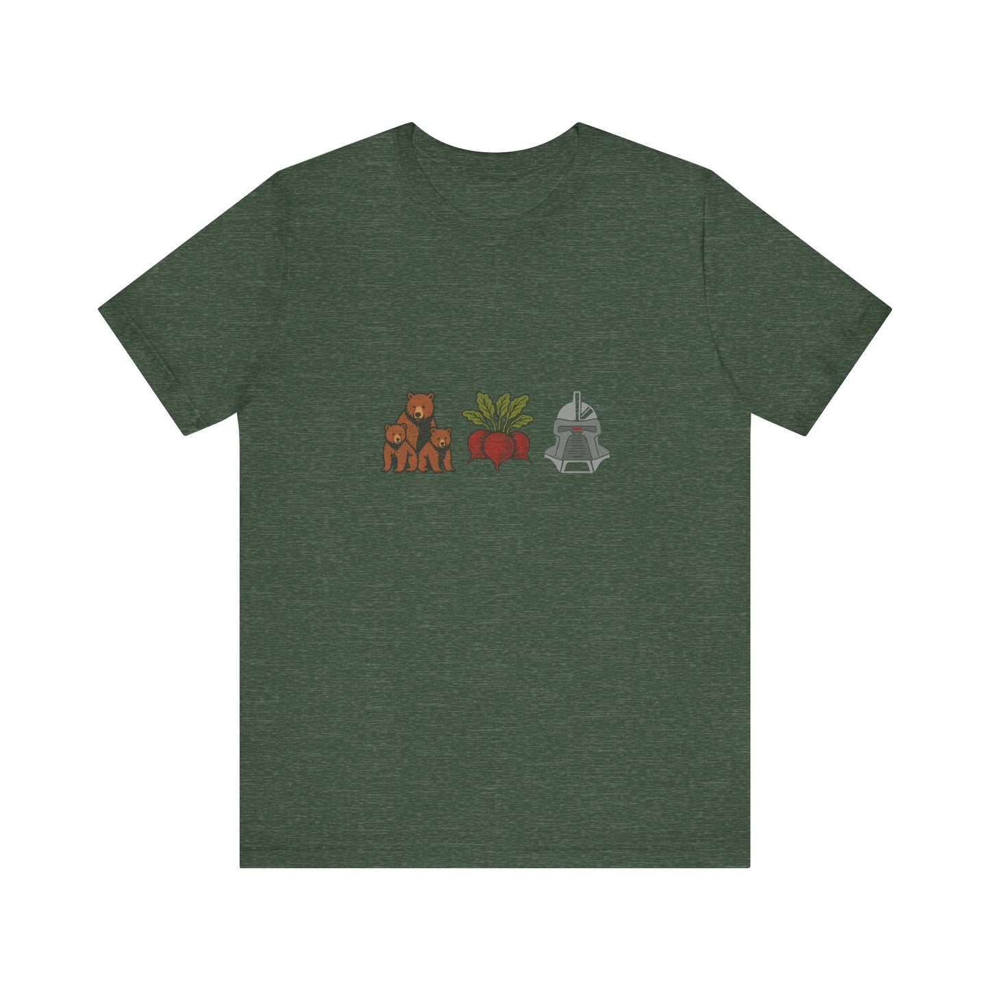 Bears, Beets, Battlestar (Icons) — Retro Tee (Dark)