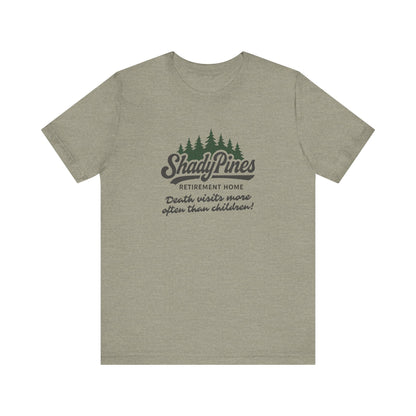 Shady Pines (Death Visits More Often Than Children) — Retro Tee (Light)