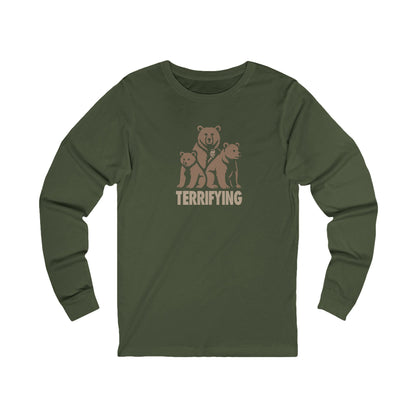 Bears Are Terrifying — Retro Silhouette Long Sleeve (Dark)