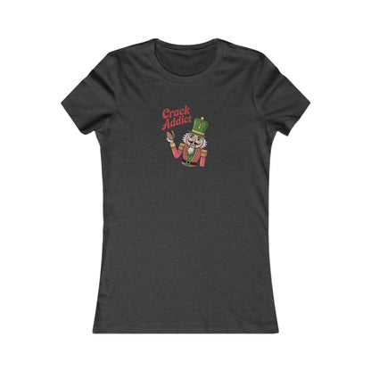Crack Addict Nutcracker — Vintage Christmas Women's Tee (Dark)