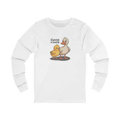 The Chick and the Duck — Friends Retro Long Sleeve (Light)