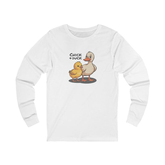 The Chick and the Duck — Friends Retro Long Sleeve (Light)
