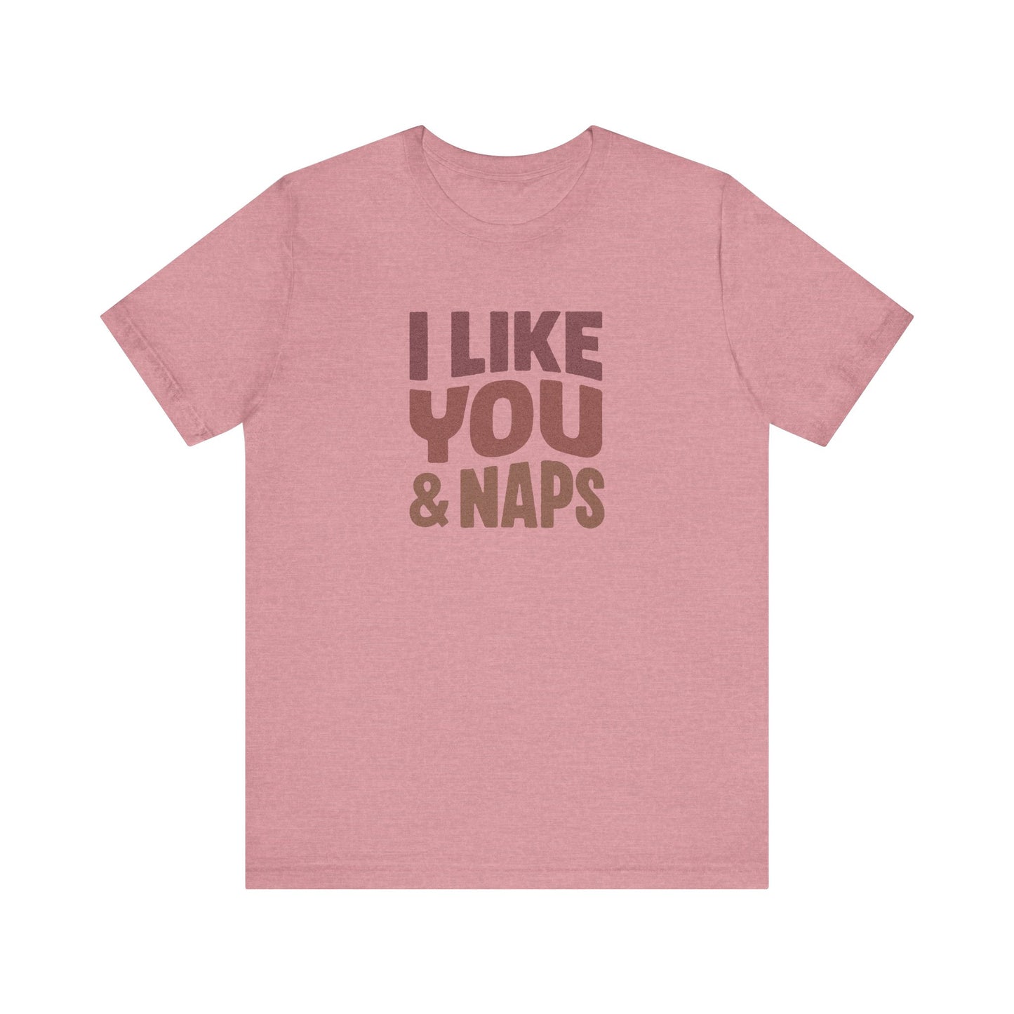 I Like You & Naps (Warm Gradient) — Retro Loungewear Tee (Light)