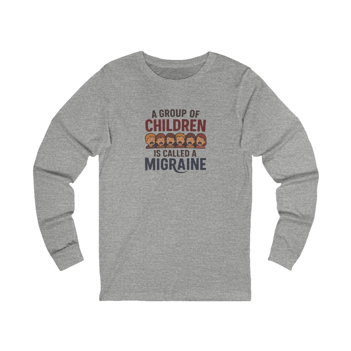 A Group of Children is Called a Migraine — Retro Long Sleeve (Light)