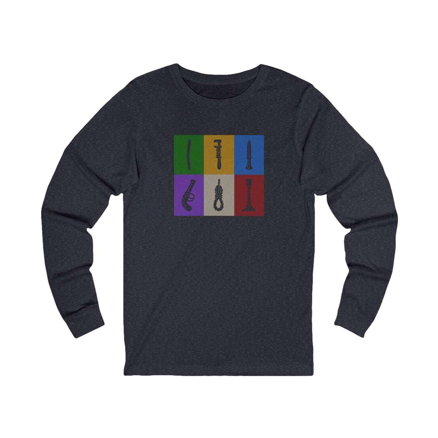 Six Ways Into the Evidence Locker — Clue Retro Long Sleeve (Dark)