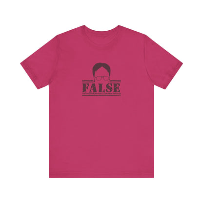 Dwight Schrute FALSE —  The Office-Inspired Retro Tee (Light)