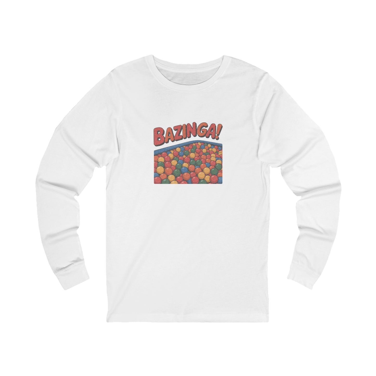 Bazinga! Ball Pit — Big Bang Theory Retro Long Sleeve (Light)