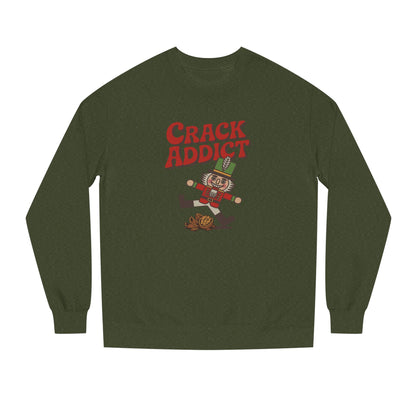 Crack Addict Nutcracker (Unhinged Remix) — Retro Sweatshirt (Dark)