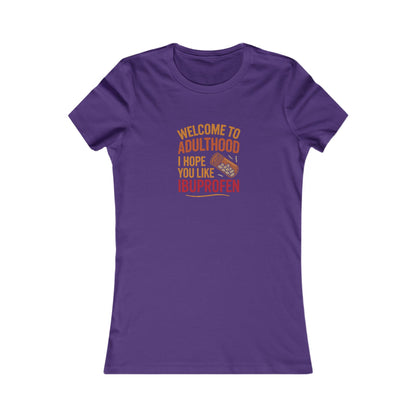 Welcome to Adulthood (Ibuprofen) — Retro Women's Tee (Dark)