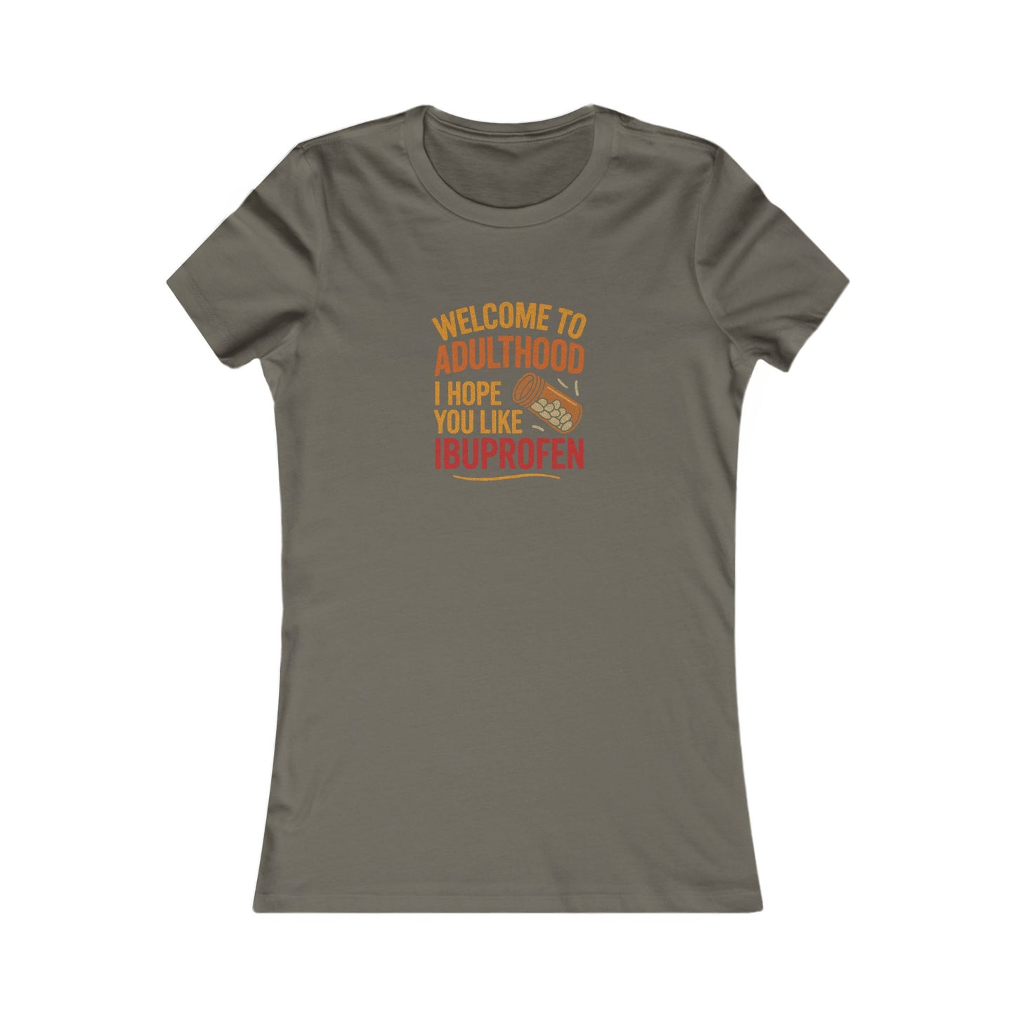 Welcome to Adulthood (Ibuprofen) — Retro Women's Tee (Dark)