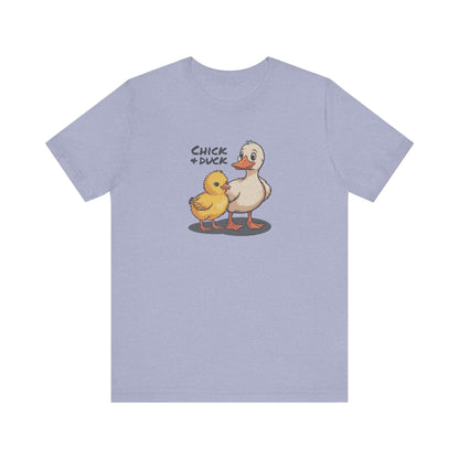 The Chick and the Duck — Friends Retro Tee (Light)