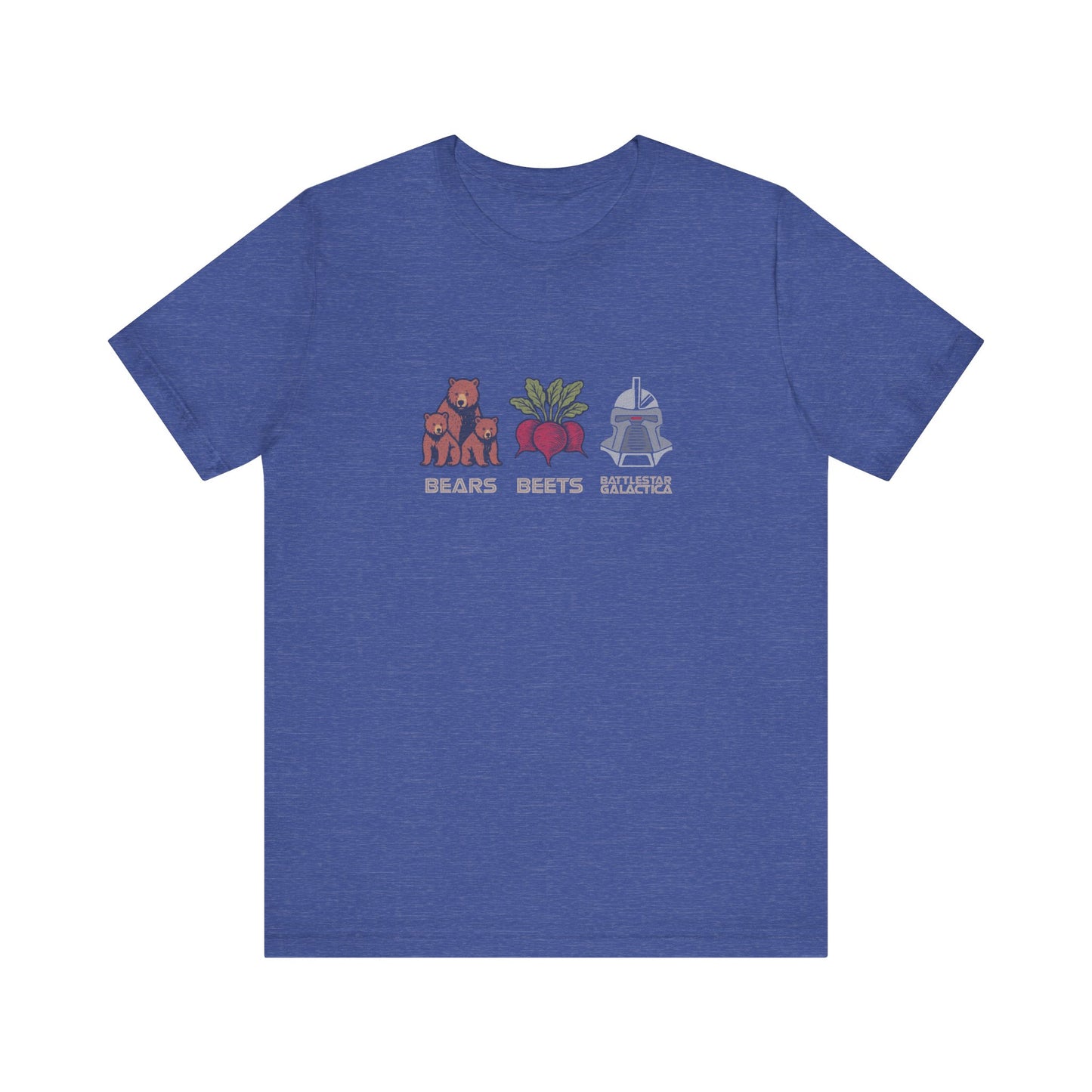 Bears, Beets, Battlestar (Captions) — Retro Tee (Dark)