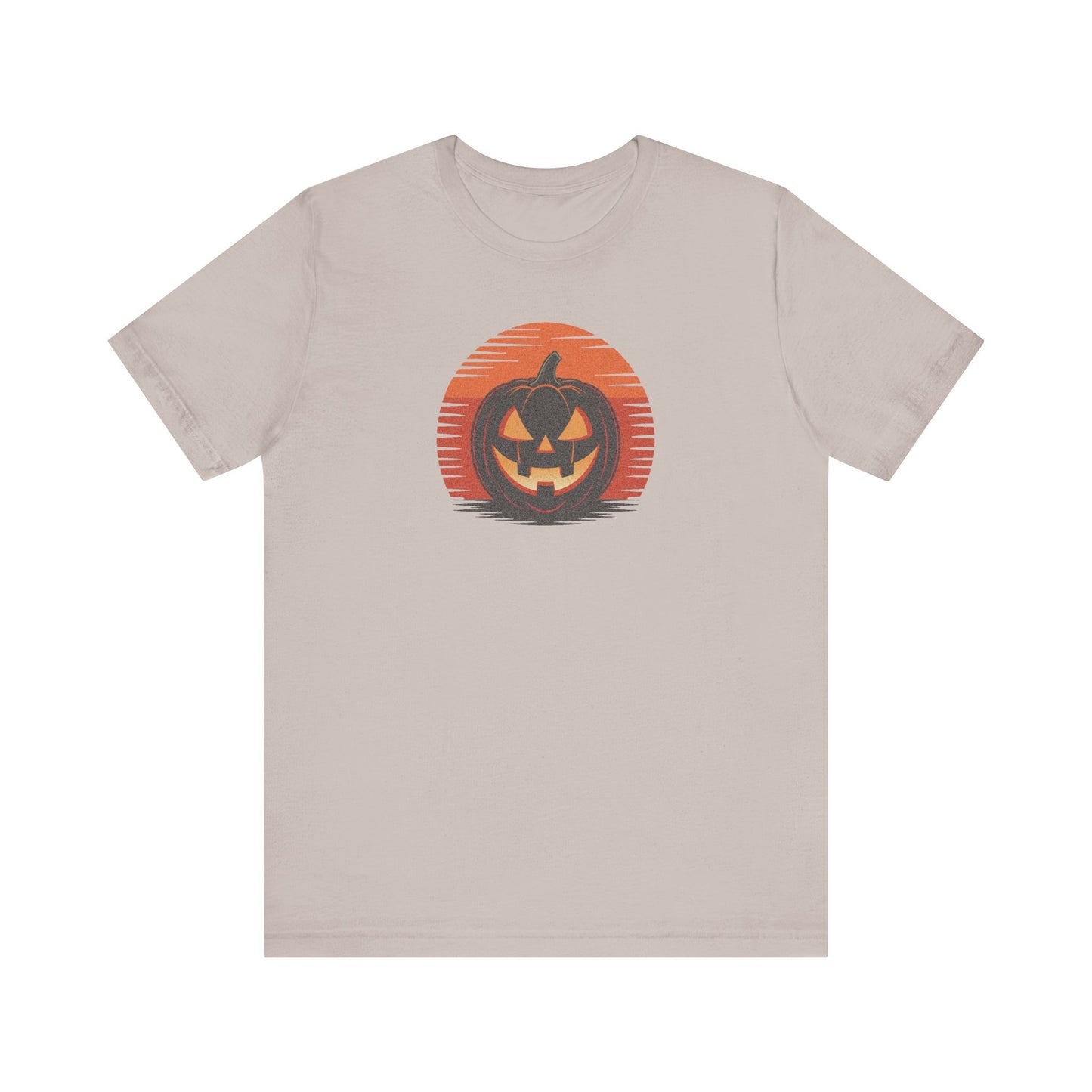 Retro Jack: Sliced Sunset — Halloween Sunset Tee (Light)