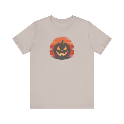 Retro Jack: Sliced Sunset — Halloween Sunset Tee (Light)