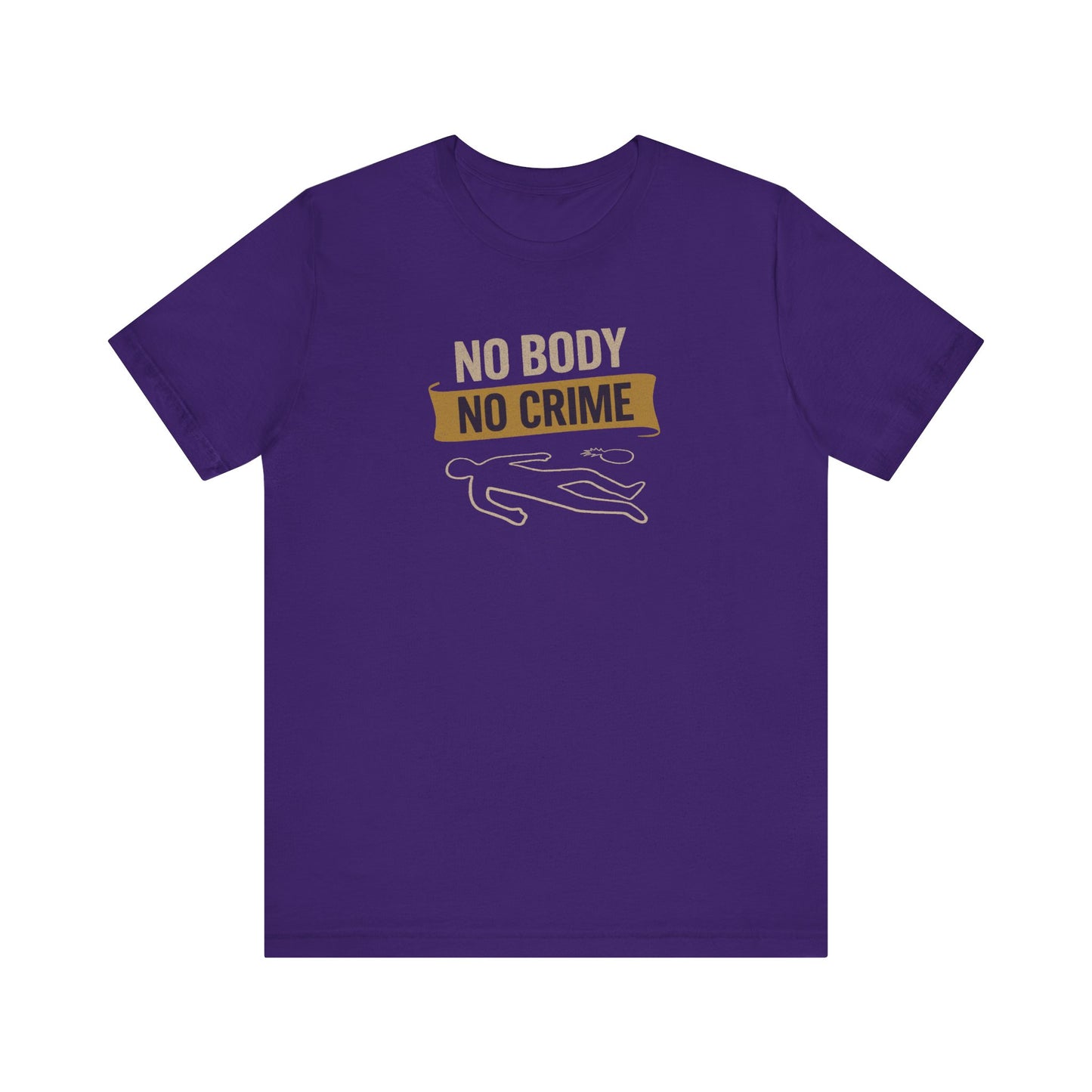 No Body, No Crime — Psych Crime Scene Retro Tee (Dark)