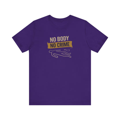 No Body, No Crime — Psych Crime Scene Retro Tee (Dark)