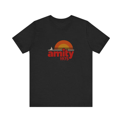 Amity Island 1975 — Jaws-Inspired Retro Tee (Dark)