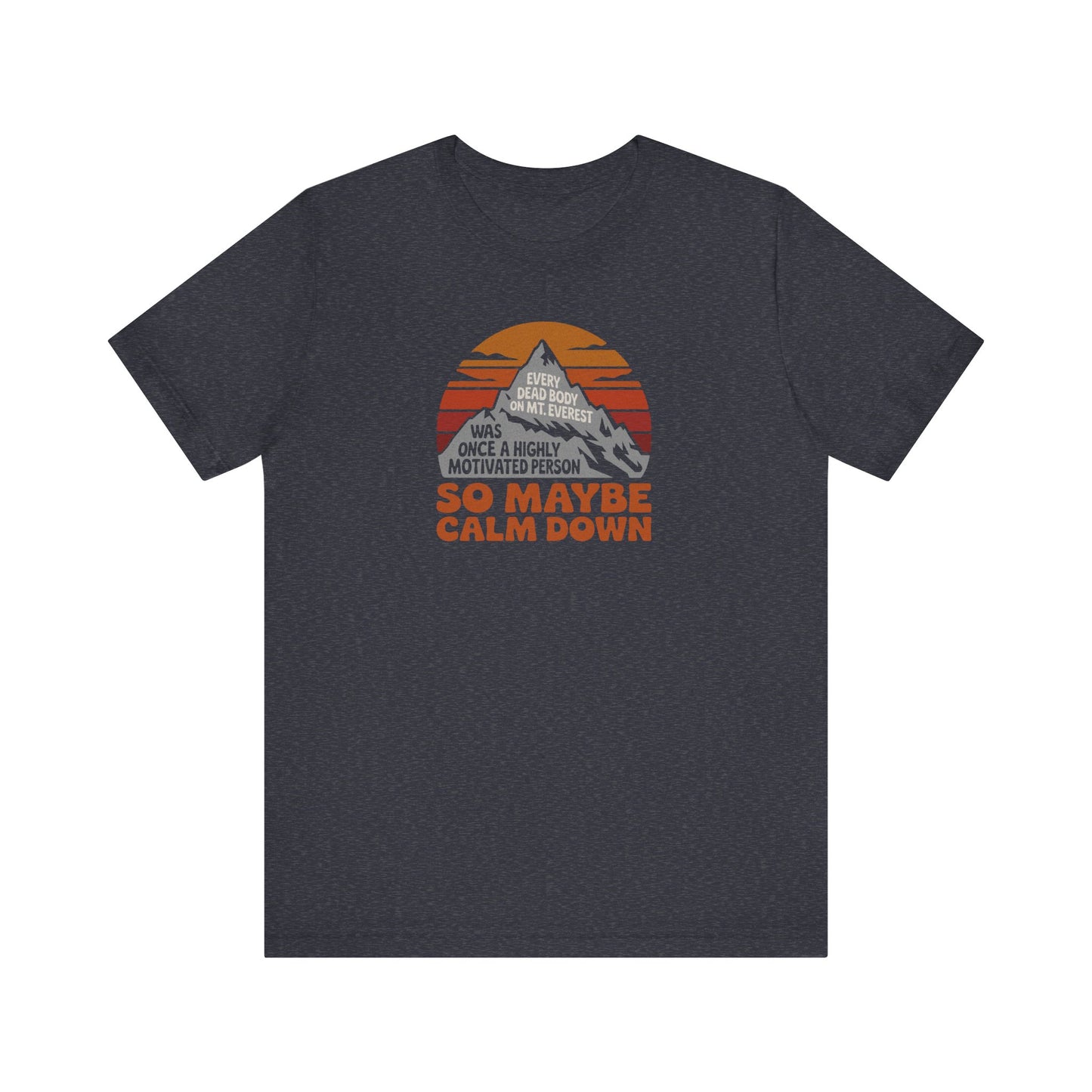 Everything in Moderation (Especially Fitness) – Mount Everest Retro Tee (Dark)