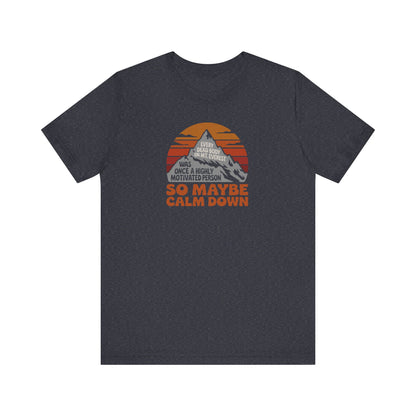 Everything in Moderation (Especially Fitness) – Mount Everest Retro Tee (Dark)