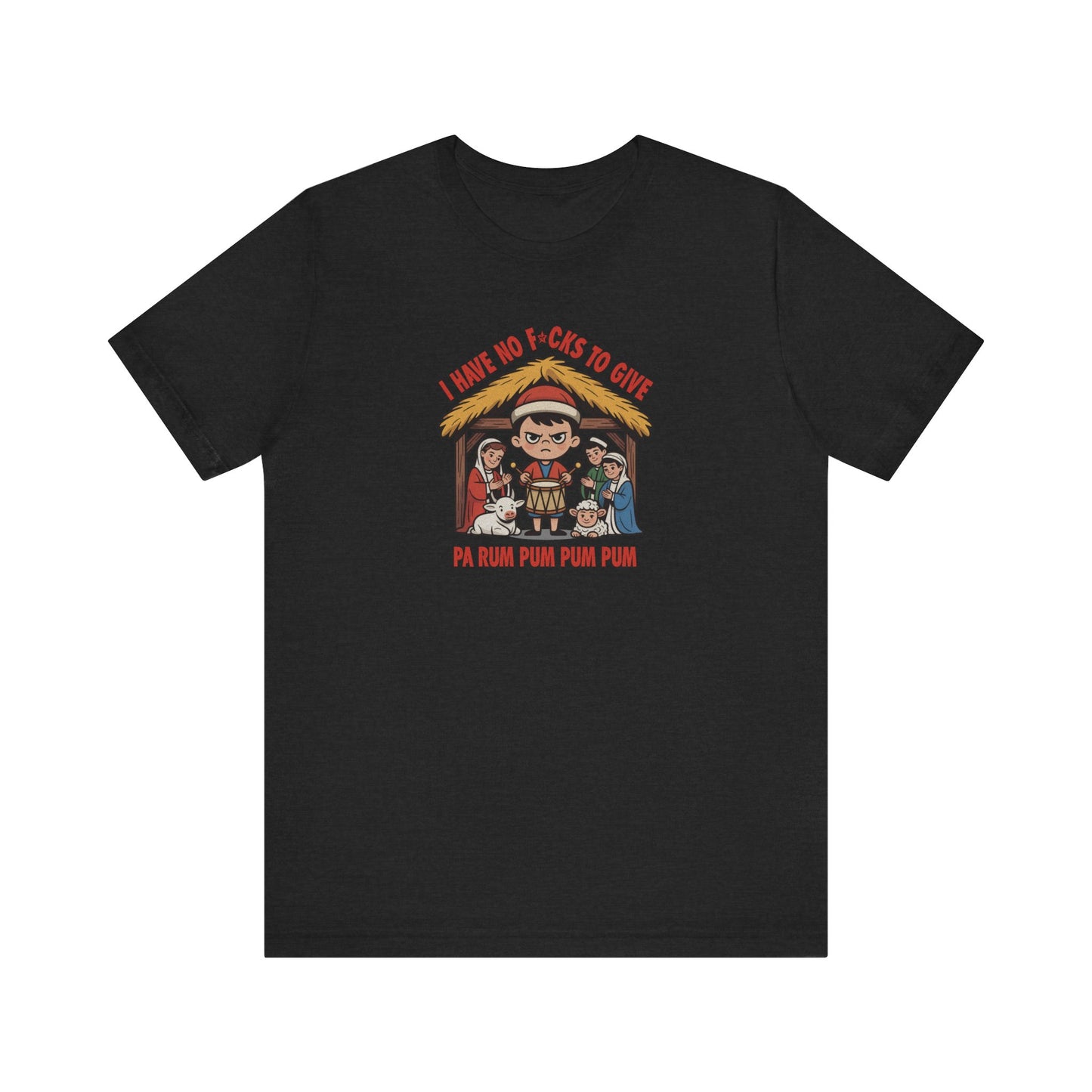 I Have No F*cks to Give — Little Drummer Boy Retro Tee (Dark)