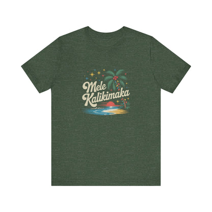 Mele Kalikimaka — Retro Hawaiian Christmas Tee (Dark)