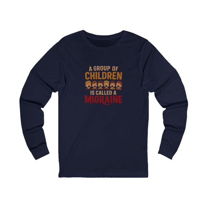 A Group of Children Is Called a Migraine — Retro Long Sleeve (Dark)