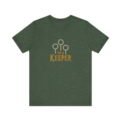 I’m a Keeper — Harry Potter Quidditch Retro Tee (Dark)