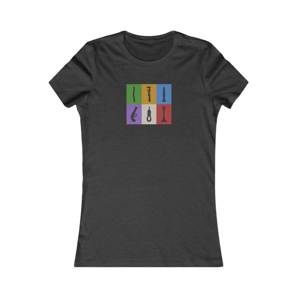 Six Ways Into the Evidence Locker — Clue Retro Women's Tee (Dark)