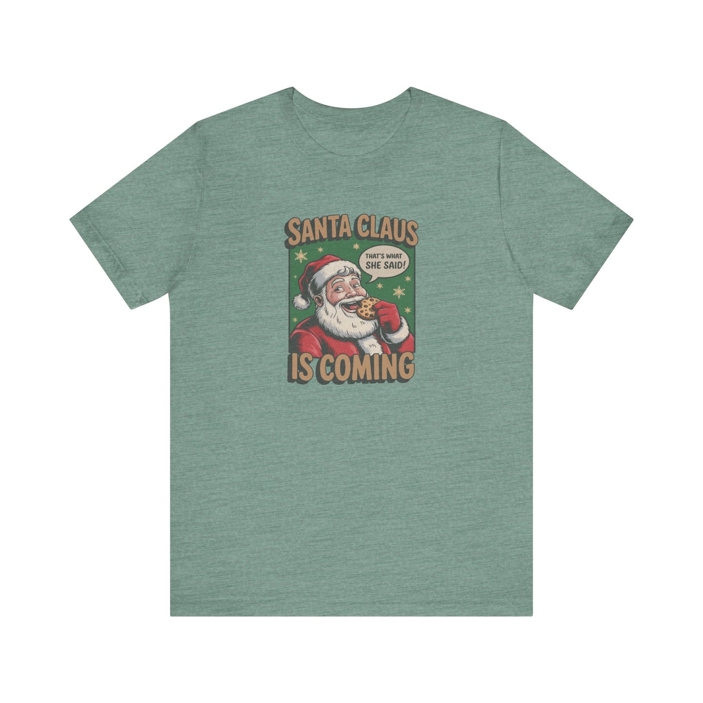 Santa Claus is Coming — Vintage Christmas Tee (Light)
