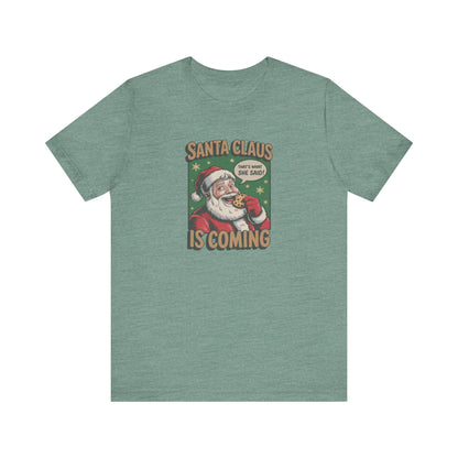 Santa Claus is Coming — Vintage Christmas Tee (Light)
