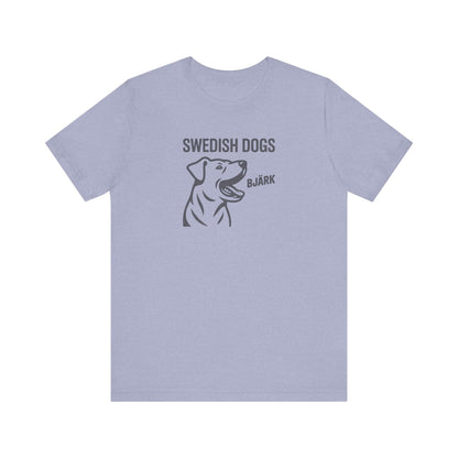 His Bjärk Is Worse Than His Bite – Minimalist Dog Pun Retro Tee (Light)