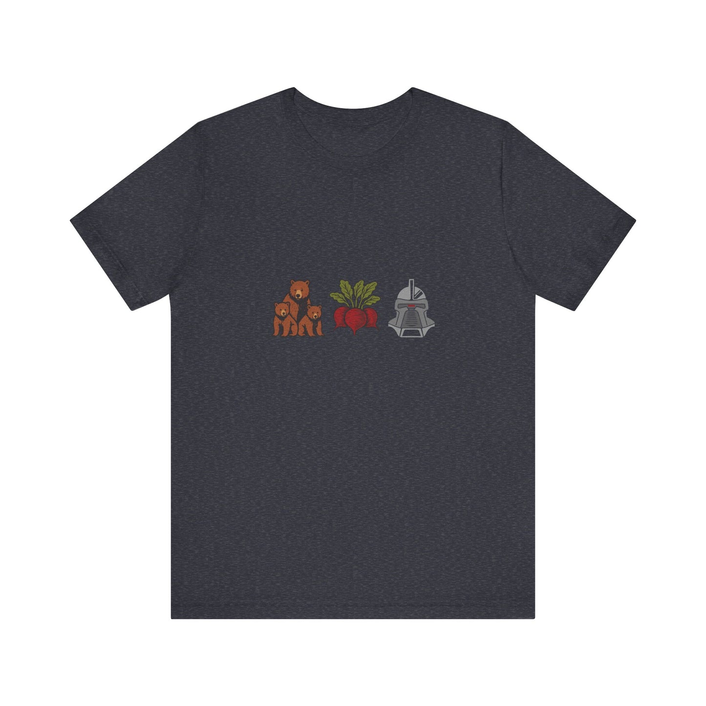 Bears, Beets, Battlestar (Icons) — Retro Tee (Dark)
