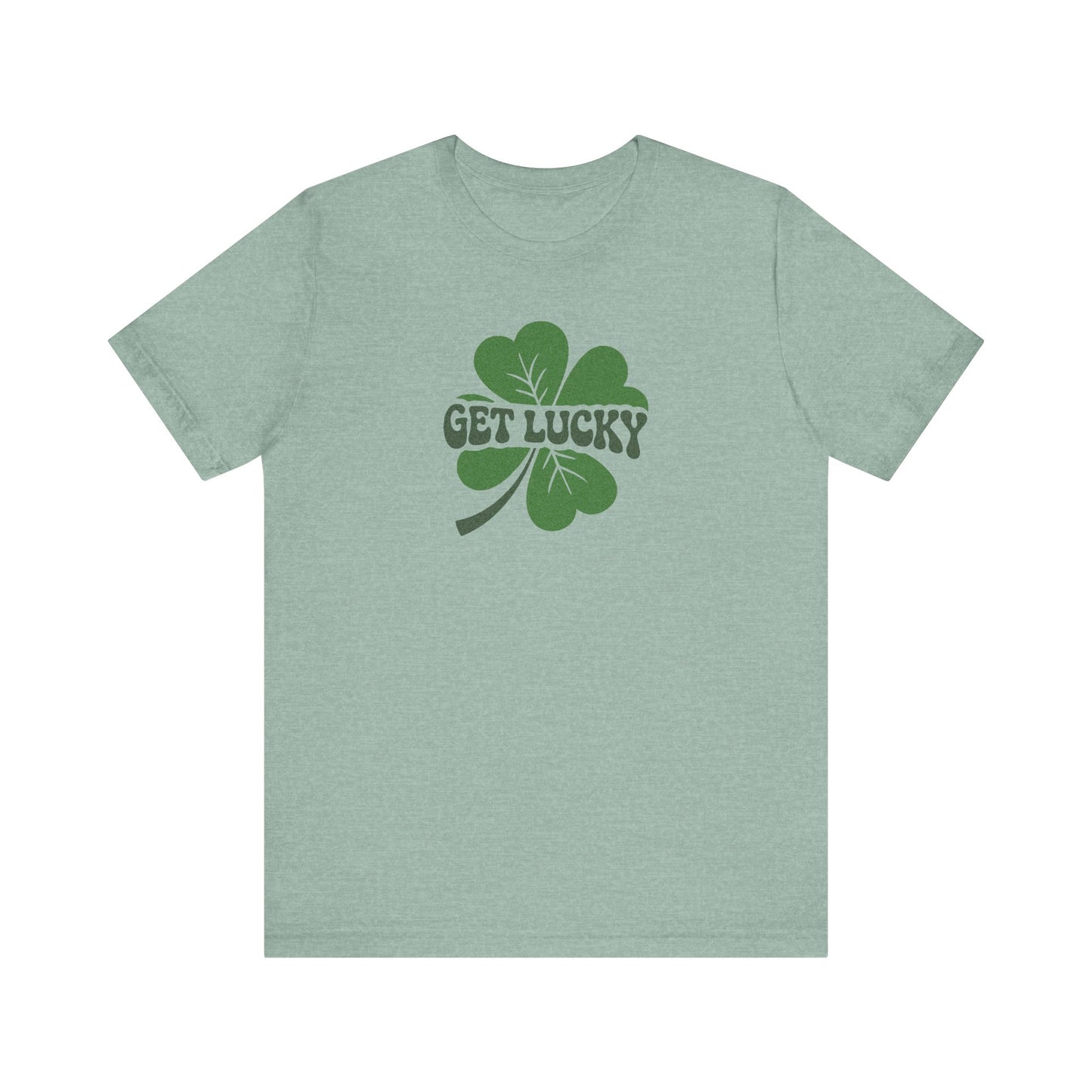 I’m Up All Night to Get Lucky — St. Patrick's Retro Tee (Light)