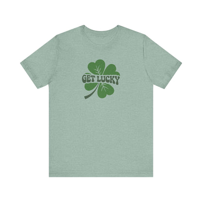 I’m Up All Night to Get Lucky — St. Patrick's Retro Tee (Light)
