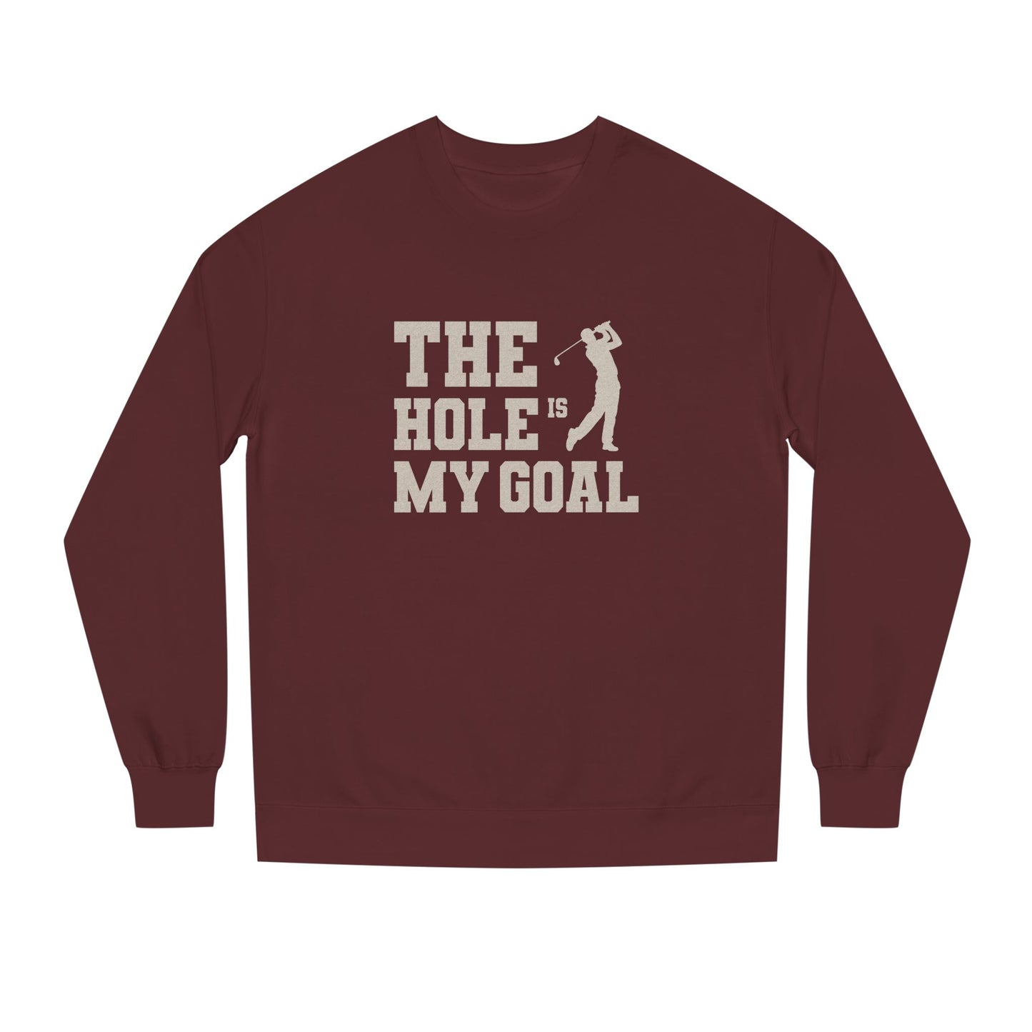 The Hole Is My Goal — Golf Silhouette Retro Sweatshirt (Dark)