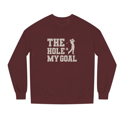 The Hole Is My Goal — Golf Silhouette Retro Sweatshirt (Dark)
