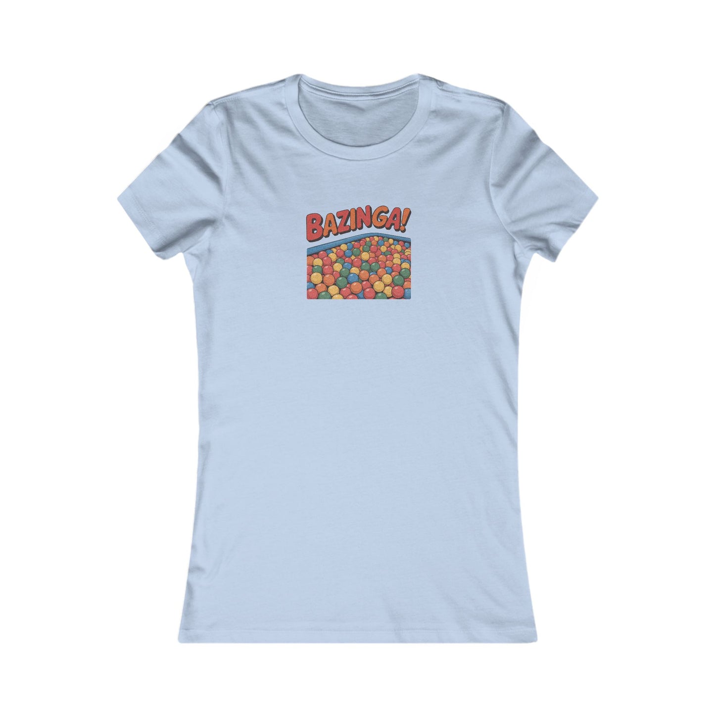 Bazinga! Ball Pit — Big Bang Theory Retro Women's Tee (Light)