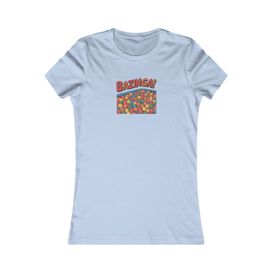 Bazinga! Ball Pit — Big Bang Theory Retro Women's Tee (Light)