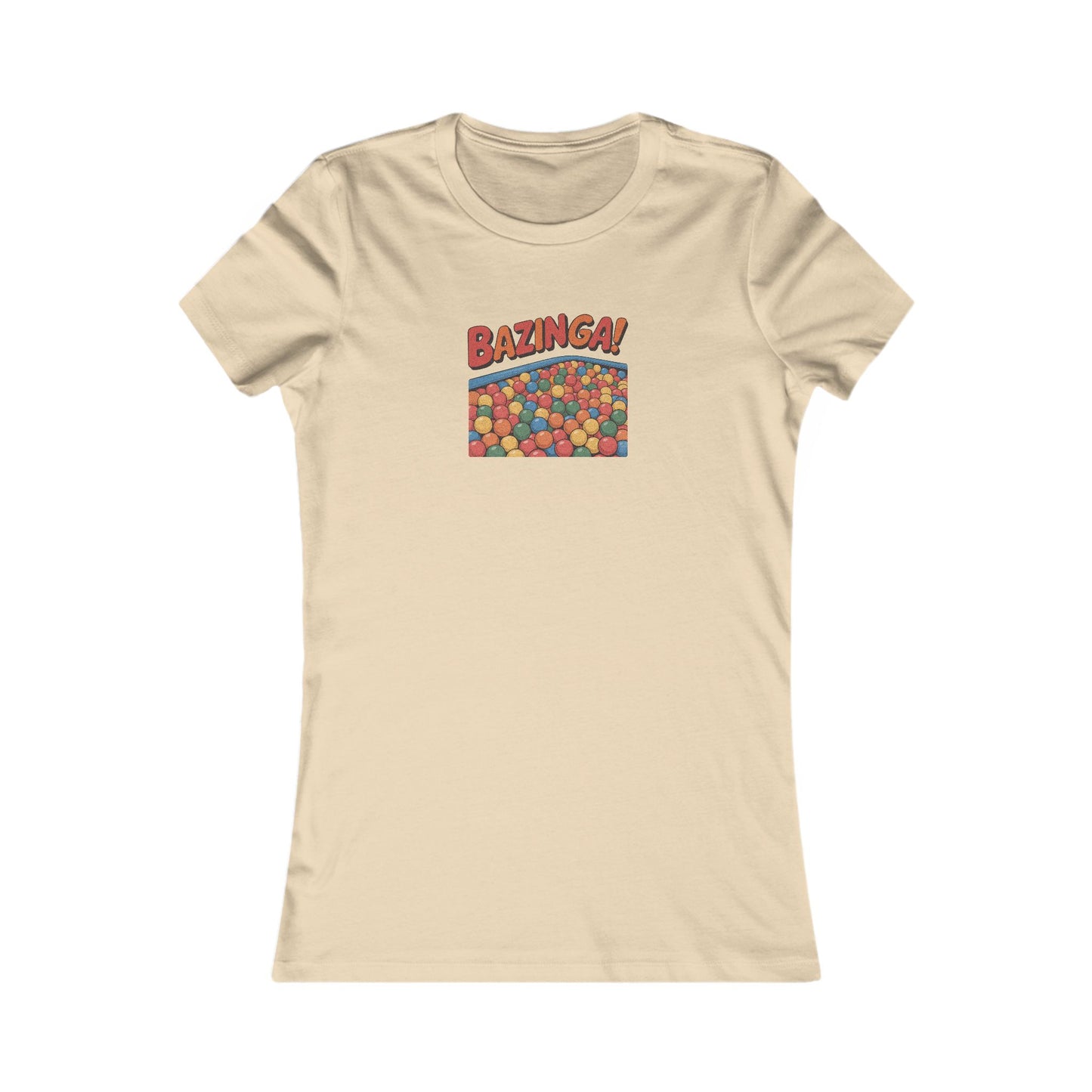 Bazinga! Ball Pit — Big Bang Theory Retro Women's Tee (Light)