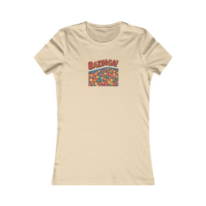 Bazinga! Ball Pit — Big Bang Theory Retro Women's Tee (Light)