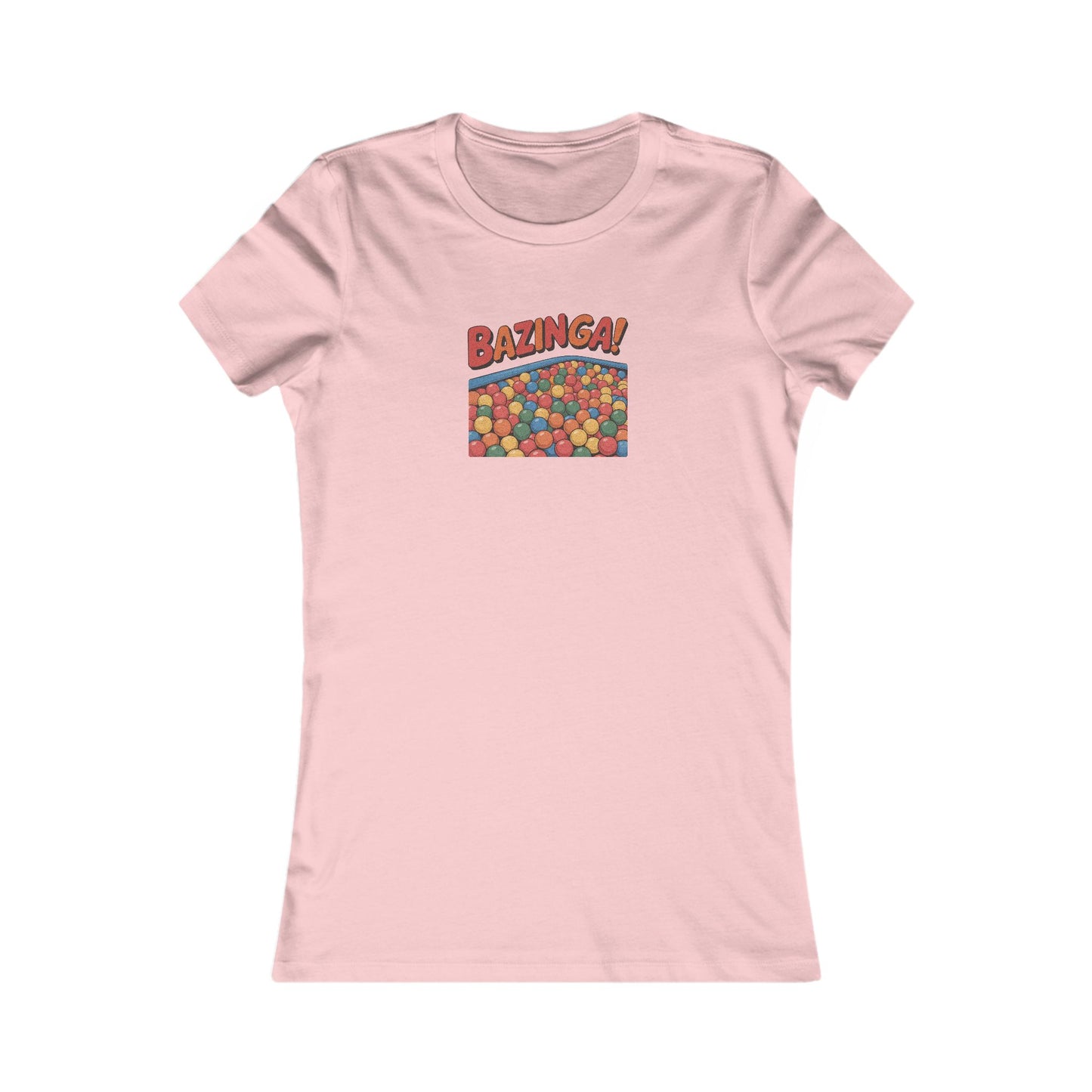 Bazinga! Ball Pit — Big Bang Theory Retro Women's Tee (Light)