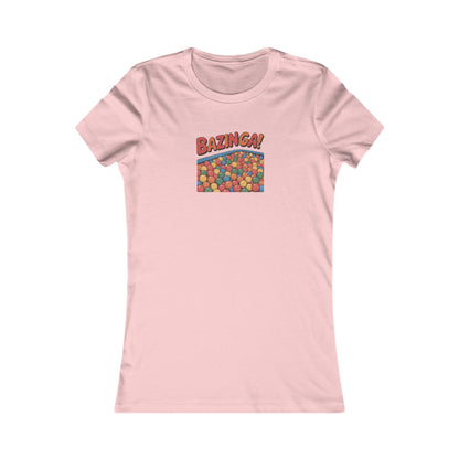 Bazinga! Ball Pit — Big Bang Theory Retro Women's Tee (Light)
