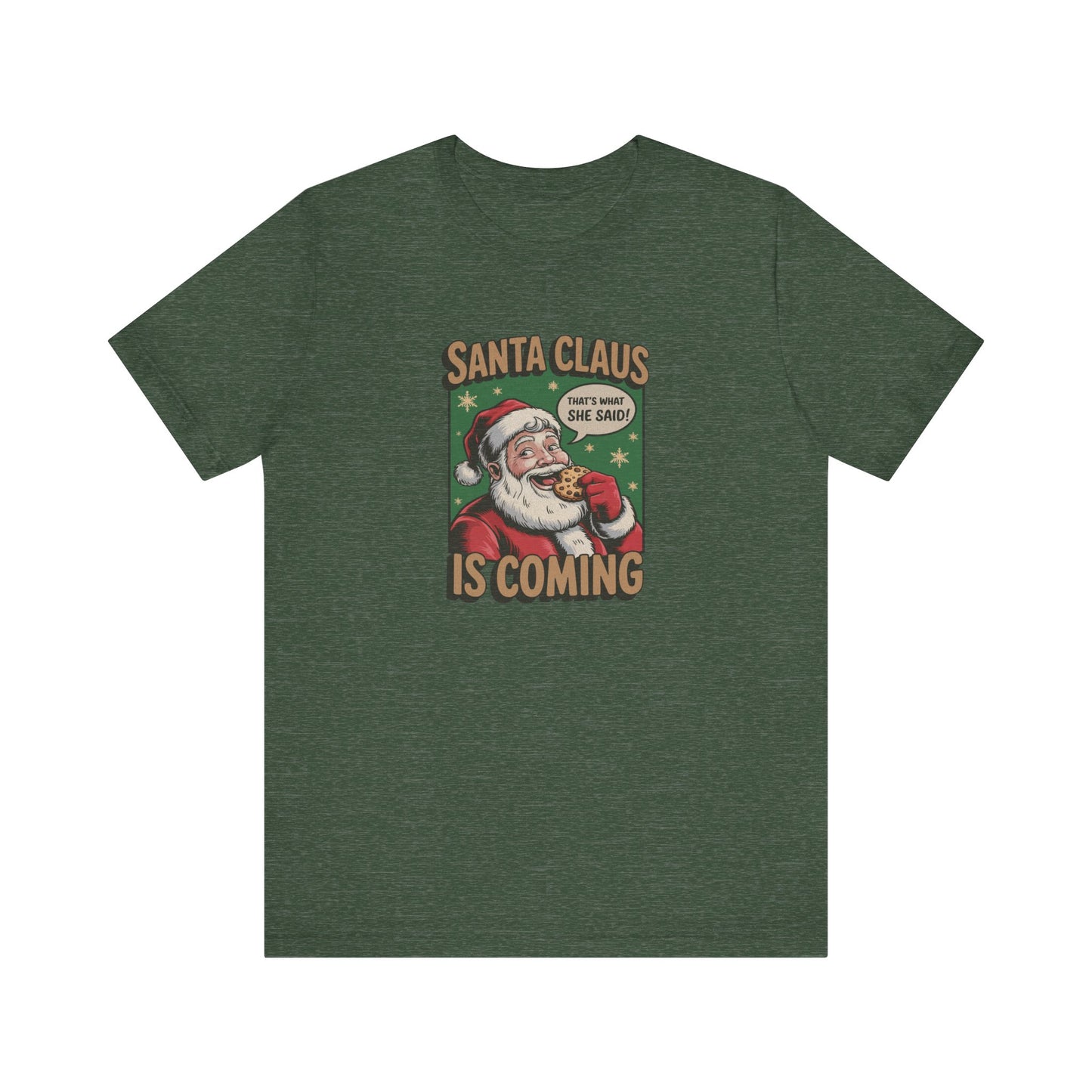 Santa Claus is Coming — Vintage Christmas Tee (Dark)