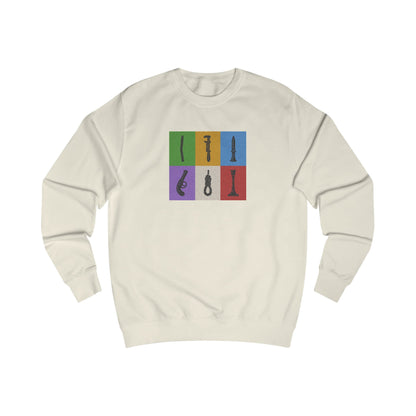 Six Ways Into the Evidence Locker — Clue Retro Sweatshirt (Light)